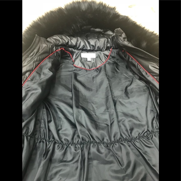 NWT,Laundry Shelli segal puffer fur trim dove grey - Picture 6 of 10